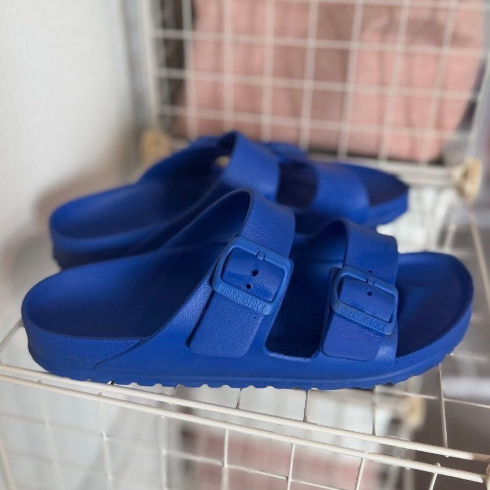 Birkenstock Arizona EVA Slide Sandals in Ultra Blue Size 41